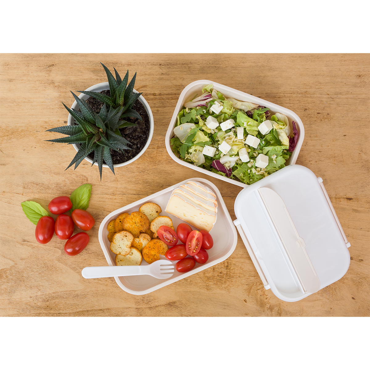 R08241.13 - Pojemnik na lunch Healthyway 1200 ml, beżowy 