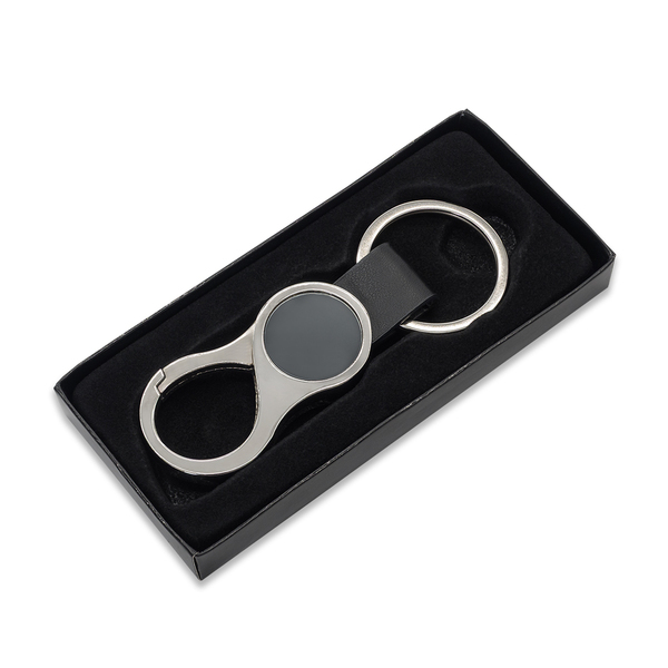 R73318.02 - Brelok z  karabińczykiem Lenard , czarny 