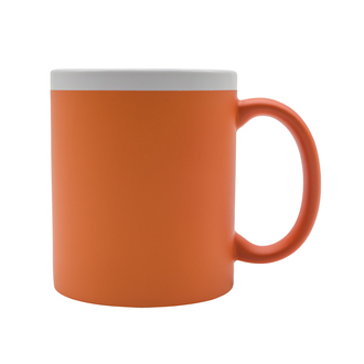 R85326 - Kubek ceramiczny Velutti 350 ml, pomarańczowy 